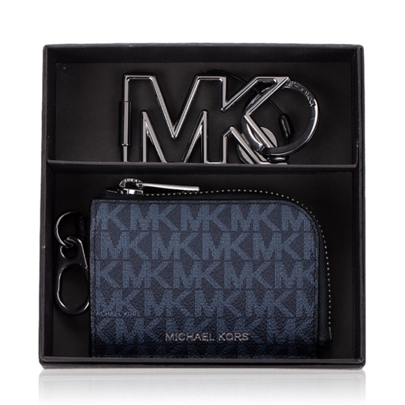 MICHAEL KORS Logo Wallet and Keychain Gift Set  ADMRL/PLBLUE - Picture 4 of 5